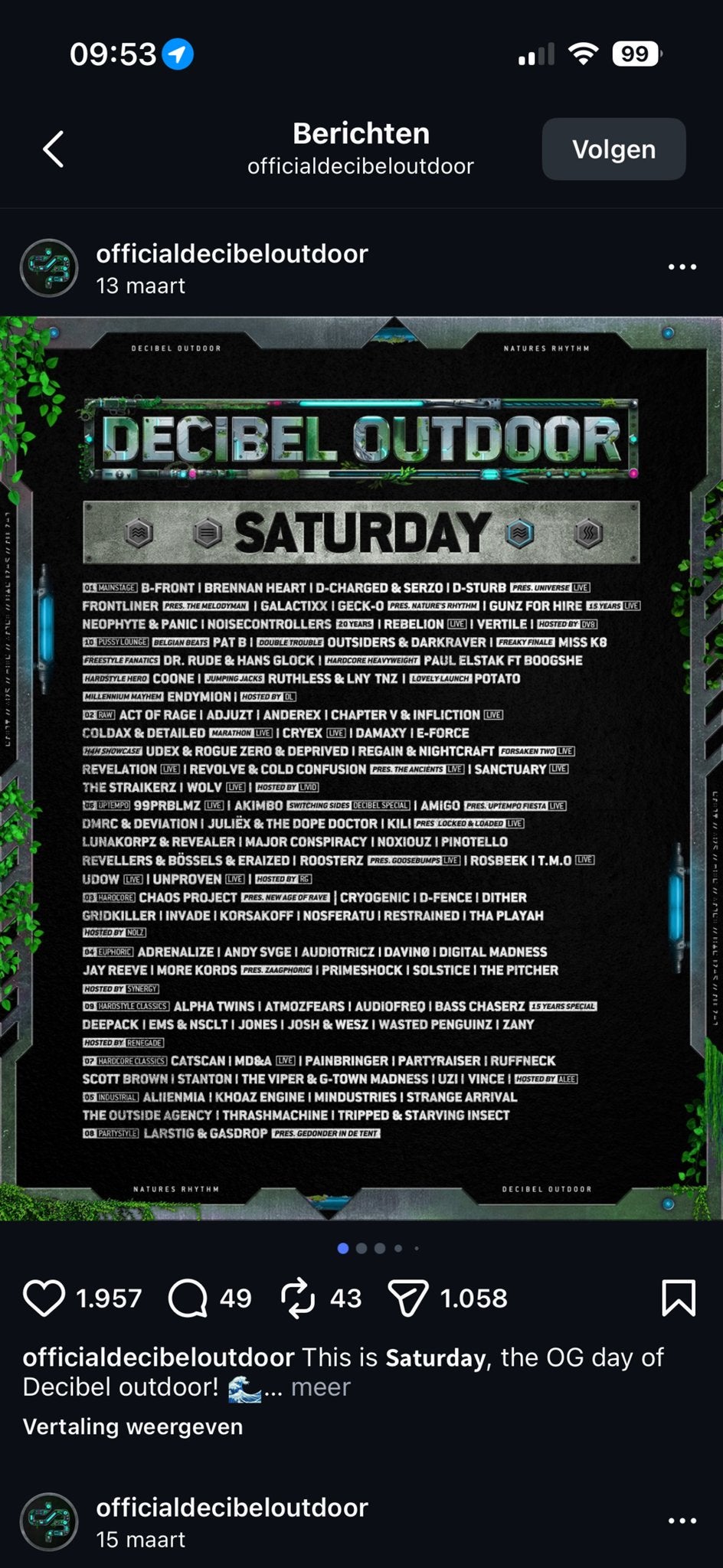 1 Ticket Decibel Outdoor zaterdag 29 augustus, Eén persoon