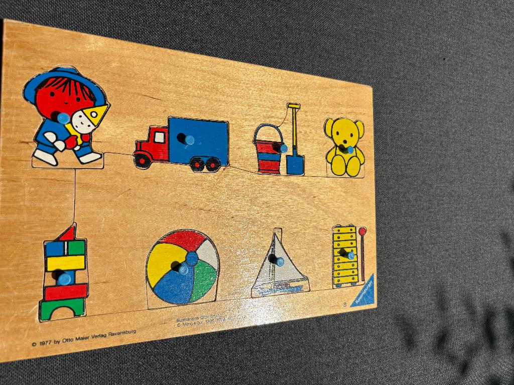 Ravensburger houten Nijntje puzzel met knopjes - 8 stukken, Kinderen en Baby's, Speelgoed | Kinderpuzzels, Gebruikt, Ophalen of Verzenden