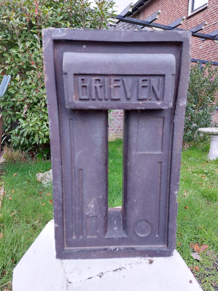 Amsterdams school brievenbus., Tuin en Terras, Ophalen, Inbouw