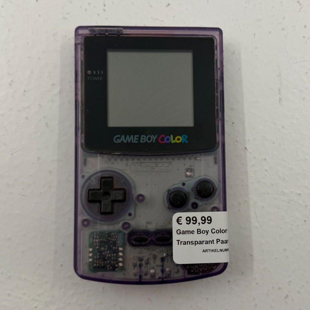 Game Boy Color Console Transparant Paars | Mist klepje, Spelcomputers en Games, Spelcomputers | Nintendo Game Boy, Dordrecht@usedproducts.nl