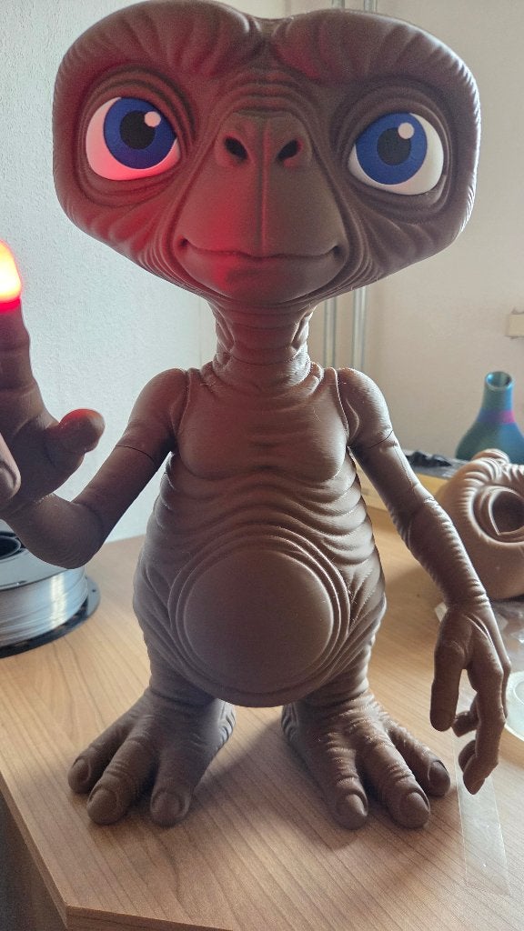E.T. 3D Geprint Beeld met Lichtje - 40 cm, Computers en Software, Ophalen of Verzenden, Zo goed als nieuw, Filament, Bambu lab A1