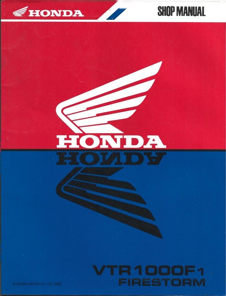 Honda VTR1000 F 1 Firestorm Addendum shop manual, Ophalen of Verzenden, Honda