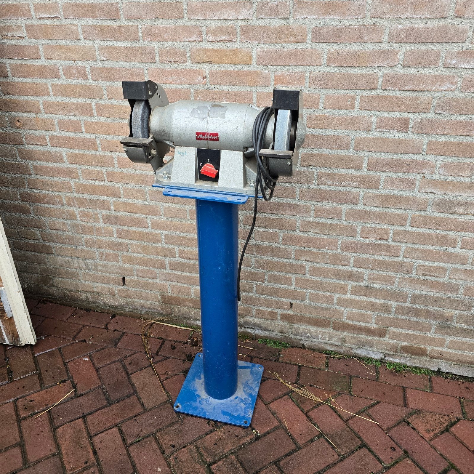 Matchless slijpmachine 900W met standaard, zware kwaliteit, Ophalen, Gebruikt, 700 tot 1000 watt, Werkbankslijpmachine