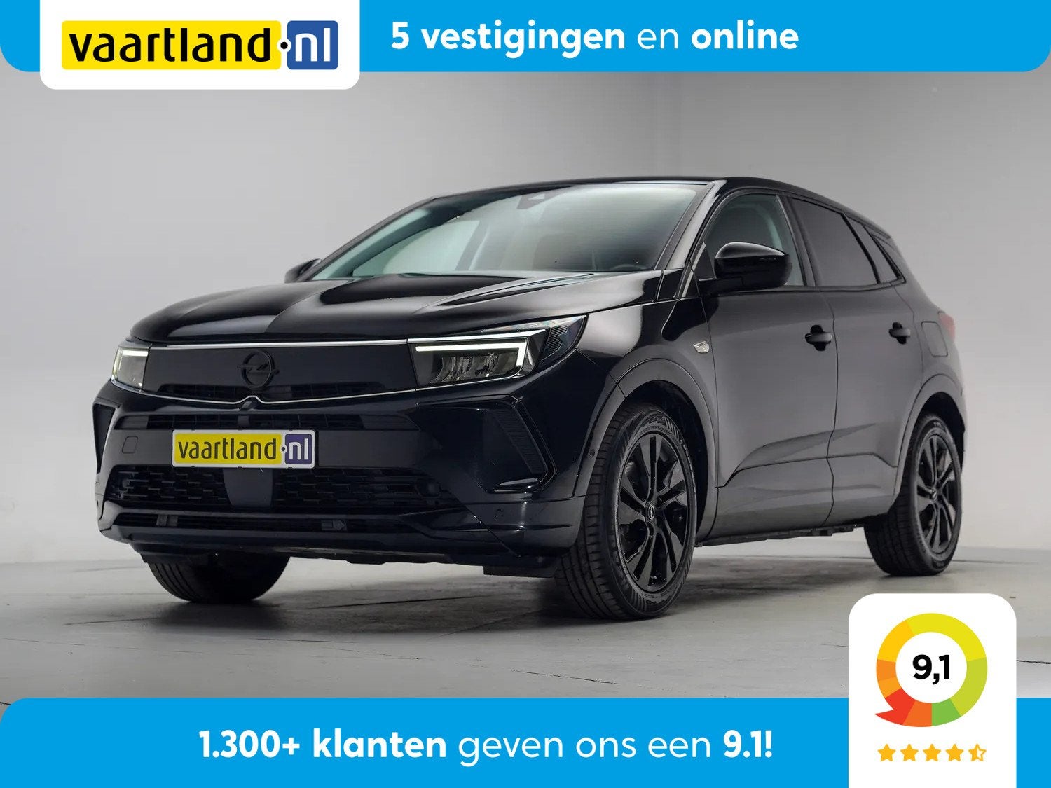 Opel Grandland X GS 1.6 Turbo Plug-In [ Stoelverwarming Navi, Auto's, Opel, Automaat, 0 cilinders, Gebruikt, Zwart