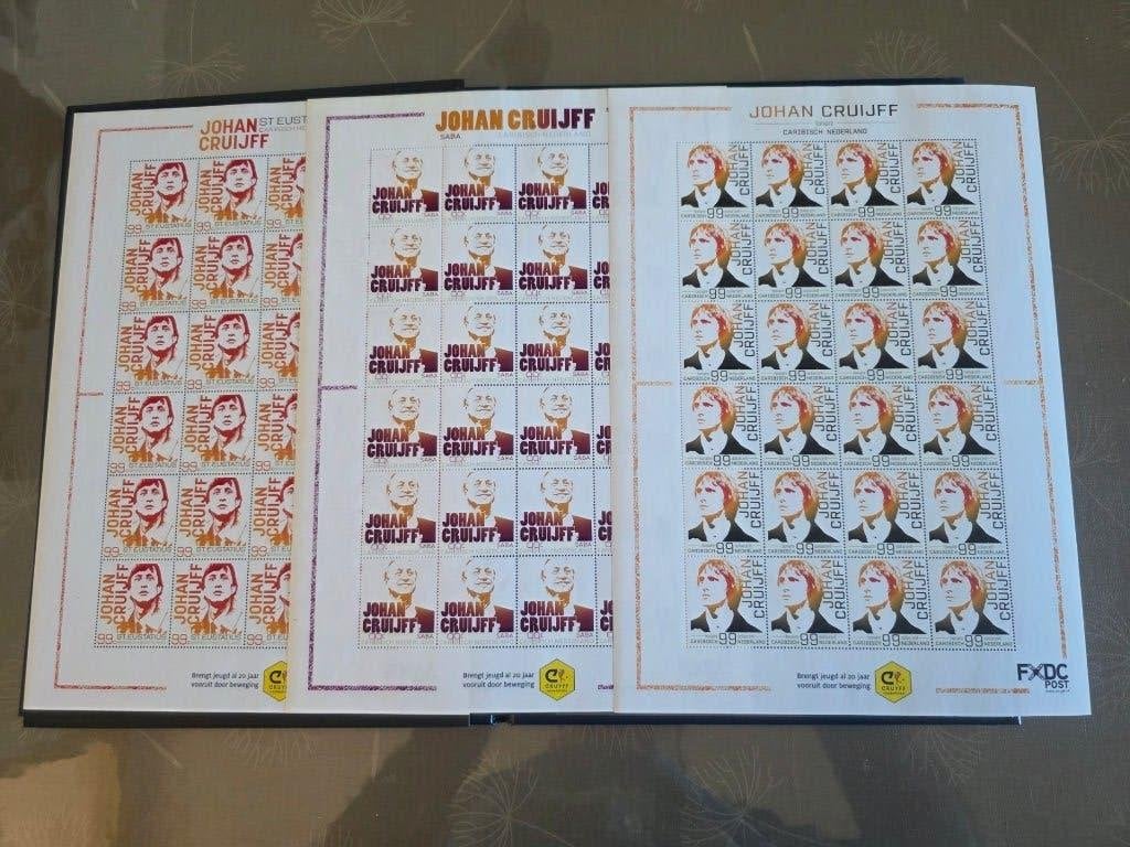 Johan Cruijff Caribbean 3 sheets 72 stamps Football 2017 MNH, Ophalen of Verzenden, Na 1940, Postfris