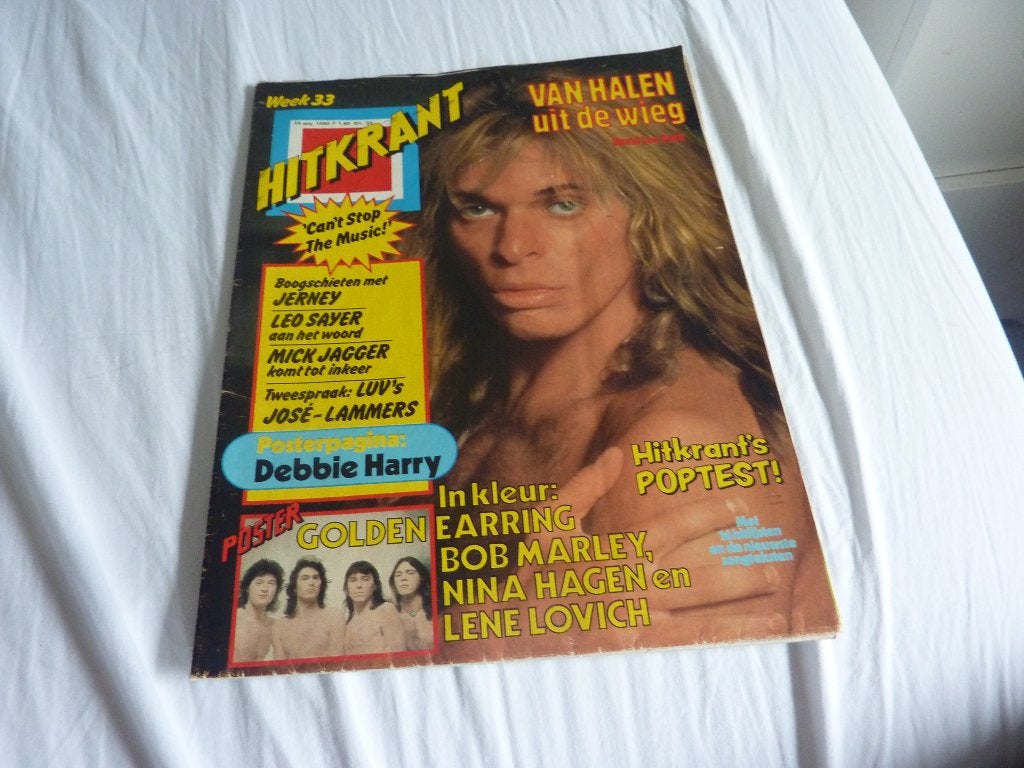 HITKRANT 1980-B MARLEY-EARRING-N HAGEN-V HALEN-KISS-BLONDIE, Verzenden, 1980 tot heden, Tijdschrift