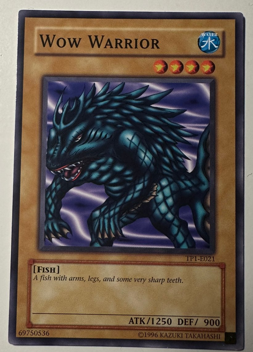 Yu-Gi-Oh! Wow Warrior TP1 Tournament Promo !, Hobby en Vrije tijd, Ophalen of Verzenden, Zo goed als nieuw, Losse kaart