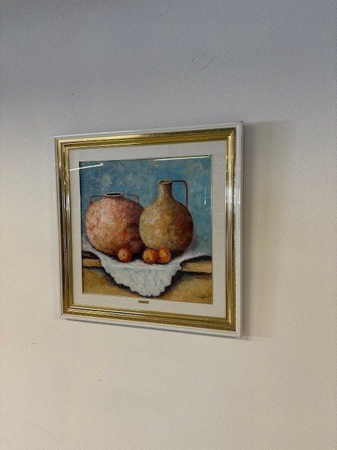 Stilleven met 2 kruiken, Antiek en Kunst, Kunst | Schilderijen | Klassiek, Ophalen, Paneel, Oud hollands, Bijzondere lijst