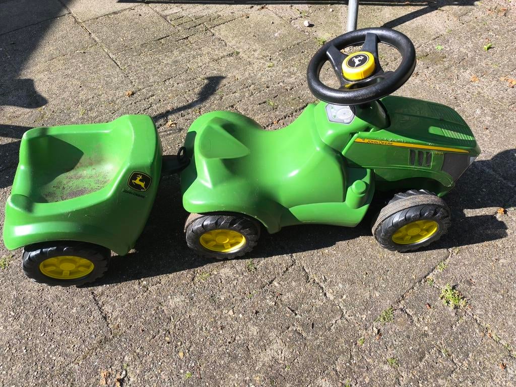 John Deere looptractor met aanhanger, Ophalen, Gebruikt