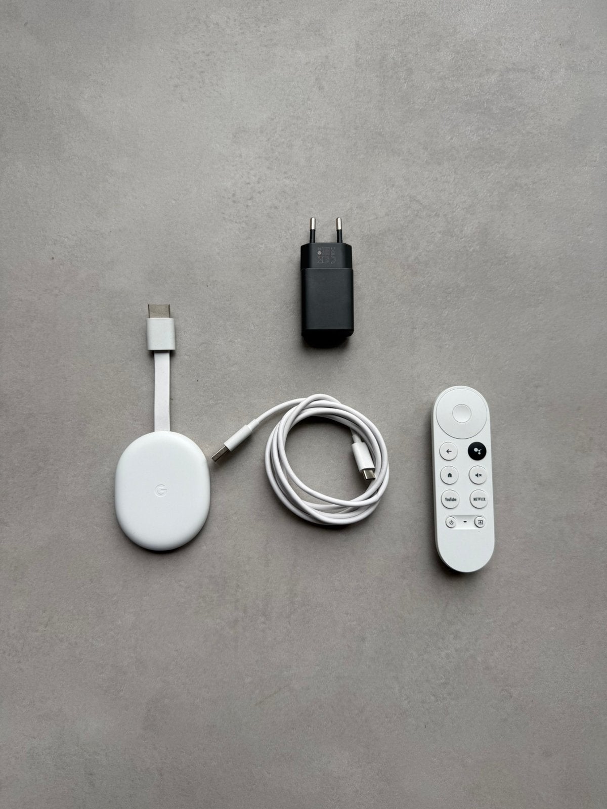 Google Chromecast Wit HD versie Compleet met accesoires., Audio, Tv en Foto, Ophalen of Verzenden, Zo goed als nieuw
