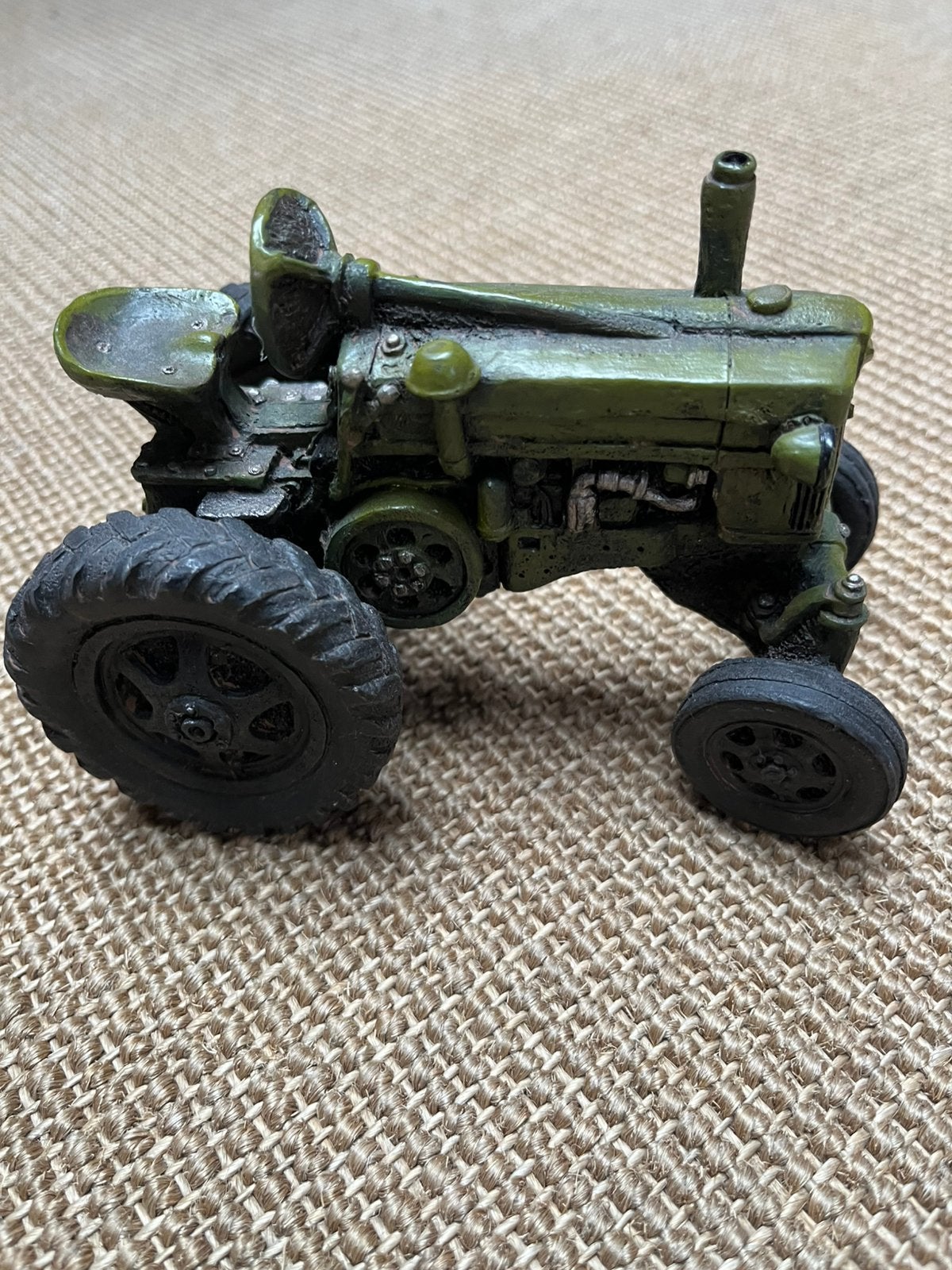 Vintage Groene Tractor Miniatuur - Decoratie/Verzameling, Ophalen of Verzenden, Zo goed als nieuw, Tractor of Landbouw