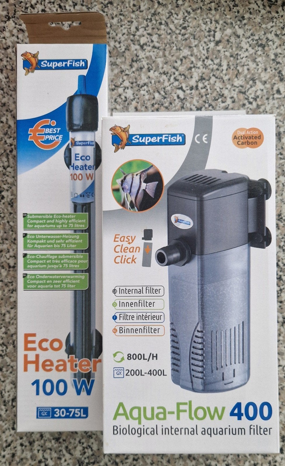 Aquarium verwarming en filterpomp nieuw in doos, Dieren en Toebehoren, Ophalen, Nieuw, Superfish, Pomp