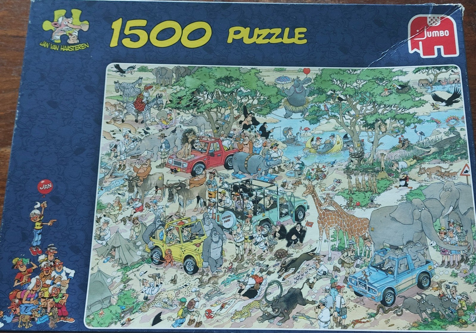 Jan van Haasteren Safari Puzzel 1500 stukjes, Hobby en Vrije tijd, Ophalen, Meer dan 1500 stukjes, Gebruikt, Legpuzzel