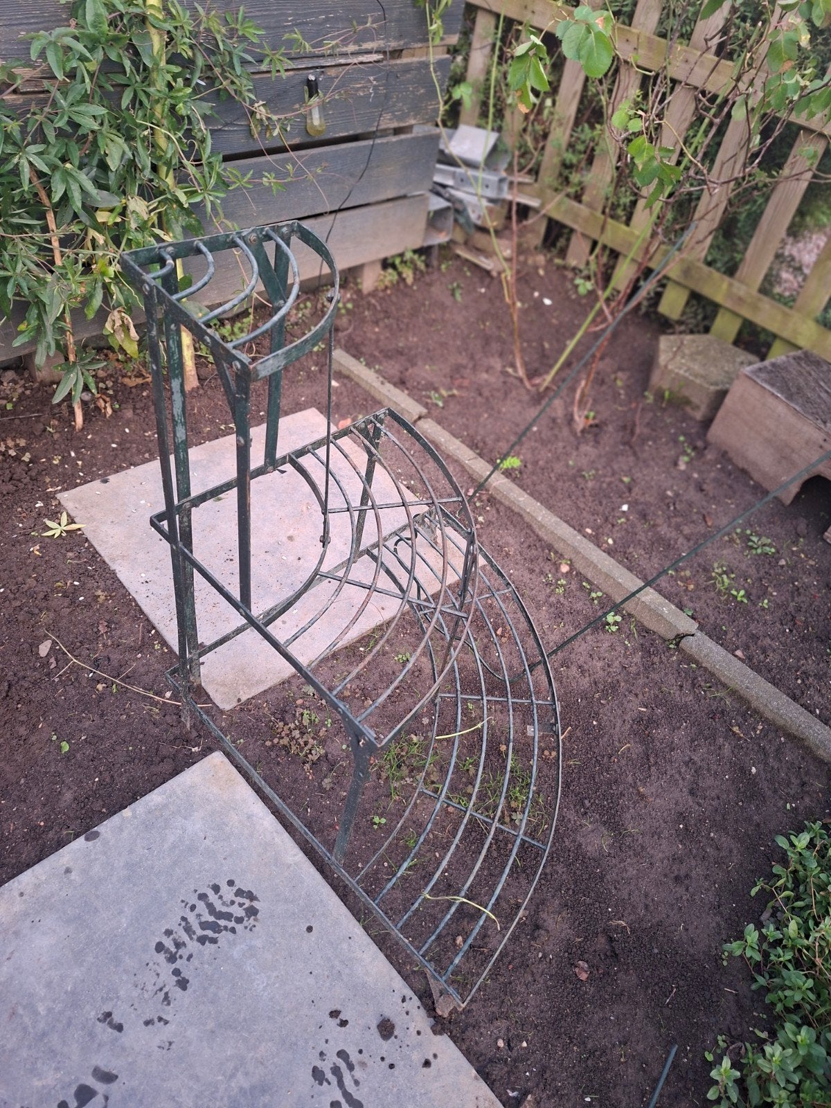 Metalen plantenrek voor tuin of balkon, Ophalen, Gebruikt, Balkon, Metaal