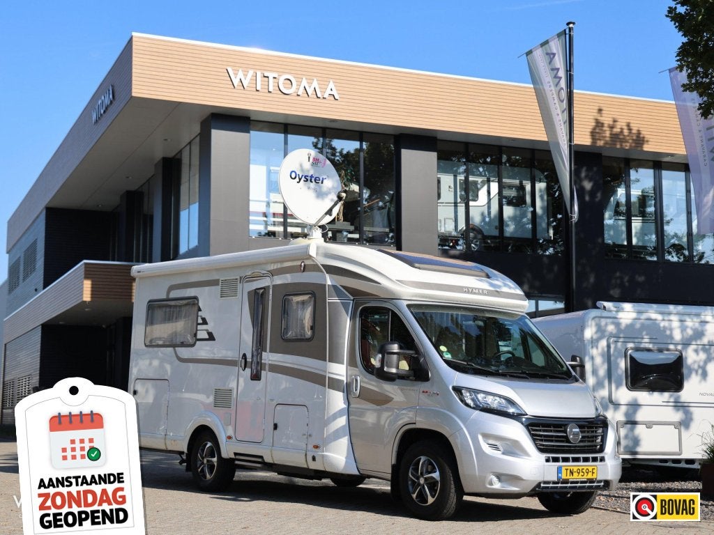 Hymer Tramp 554 SL Autom. | Frans bed, Caravans en Kamperen, Automaat, Ringverwarming, Fiat, Achteruitrijcamera