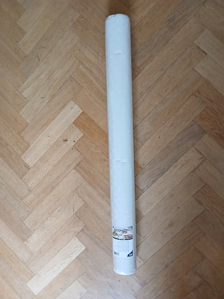 Rol damast tafelpapier 1 x 50 meter, Ophalen, Papier/karton, Nieuw, Wit