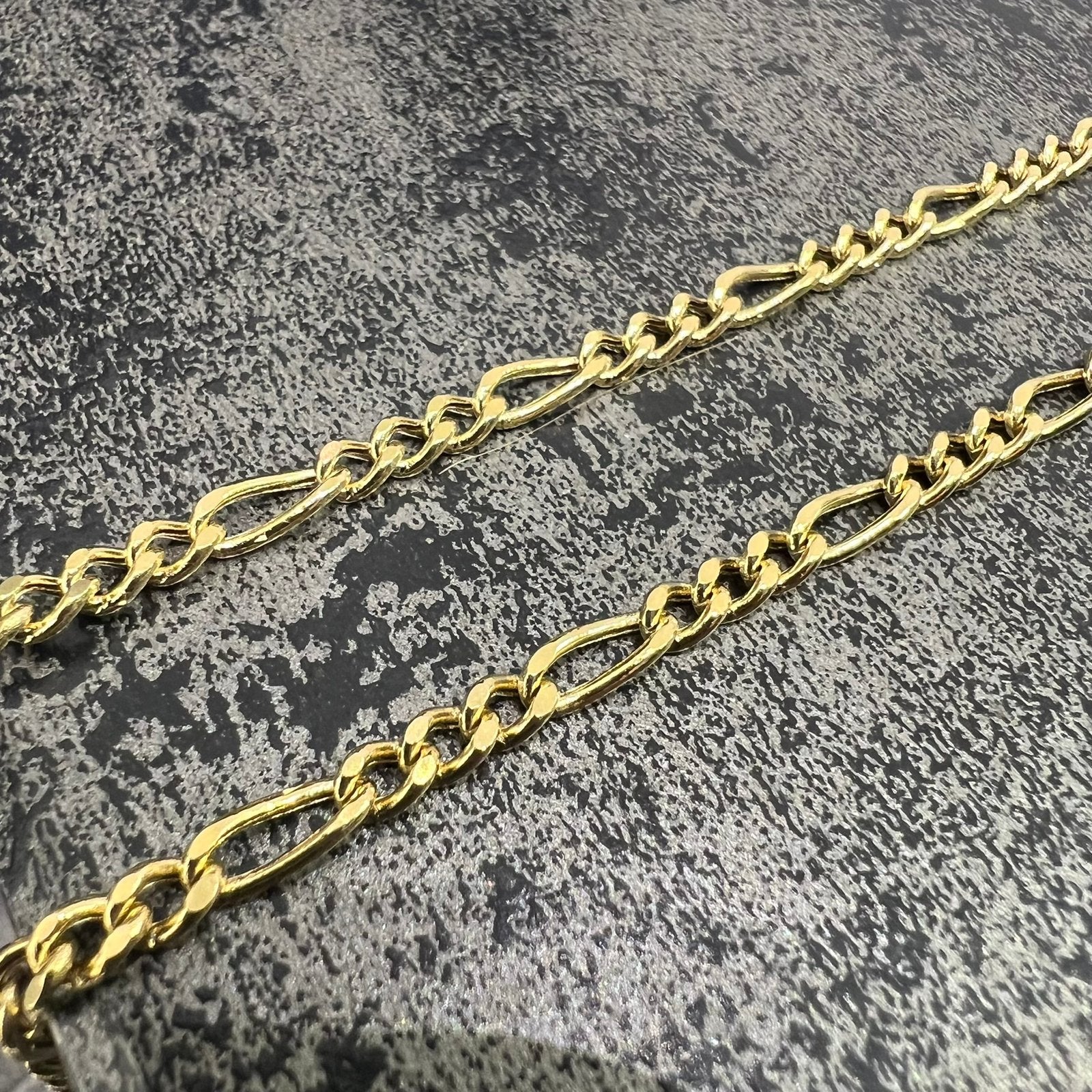 18 karaat gouden ketting figaro schakel nieuw, Ophalen of Verzenden, Nieuw, Goud