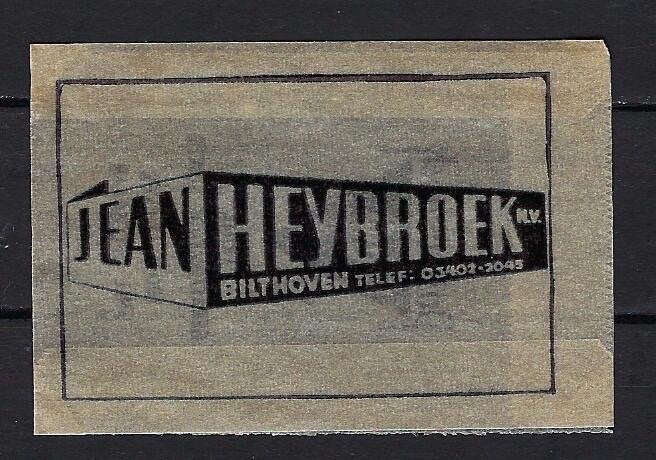1073 Bilthoven JEAN HEYBROEK, Ophalen of Verzenden, Nederland