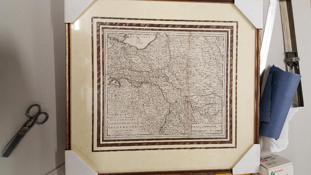18e-eeuwse Kaart der provincie van Gelderland - Tirion, Boeken, Gelezen, Voor 1800, Ophalen of Verzenden, Landkaart