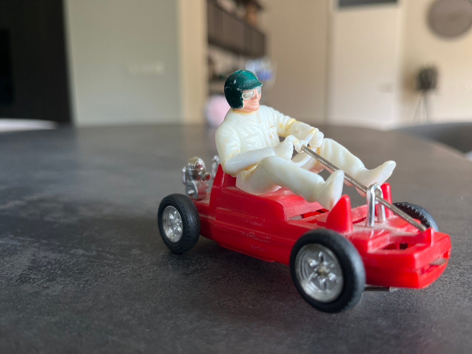 Vintage rare Lincoln Red Go Kart Slotcar 1:32 (1969/1970), Ophalen of Verzenden, Gebruikt