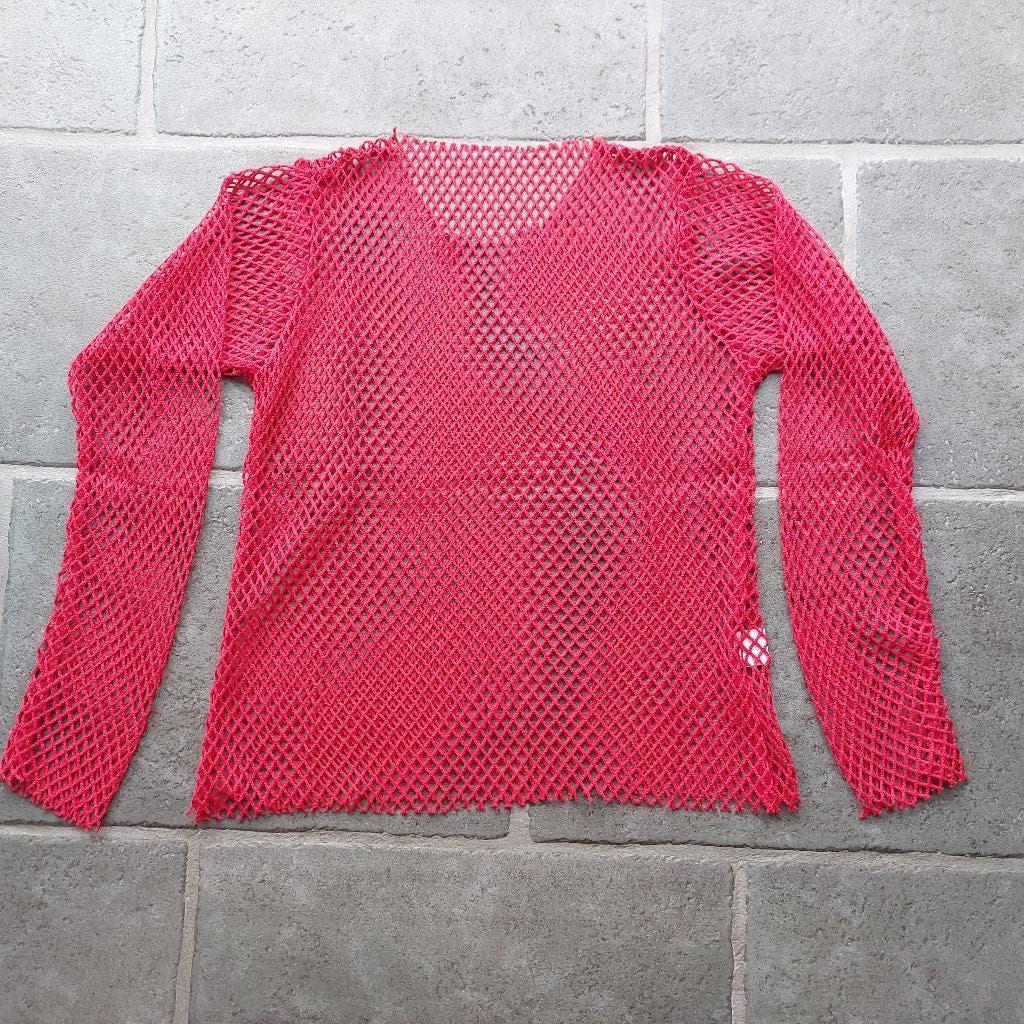 Visnet Shirt Rood - Dames - Maat 44 - Carnaval - Nieuw, Kleding | Dames, Ophalen of Verzenden, Nieuw, Maat 42/44 (L), Carnaval