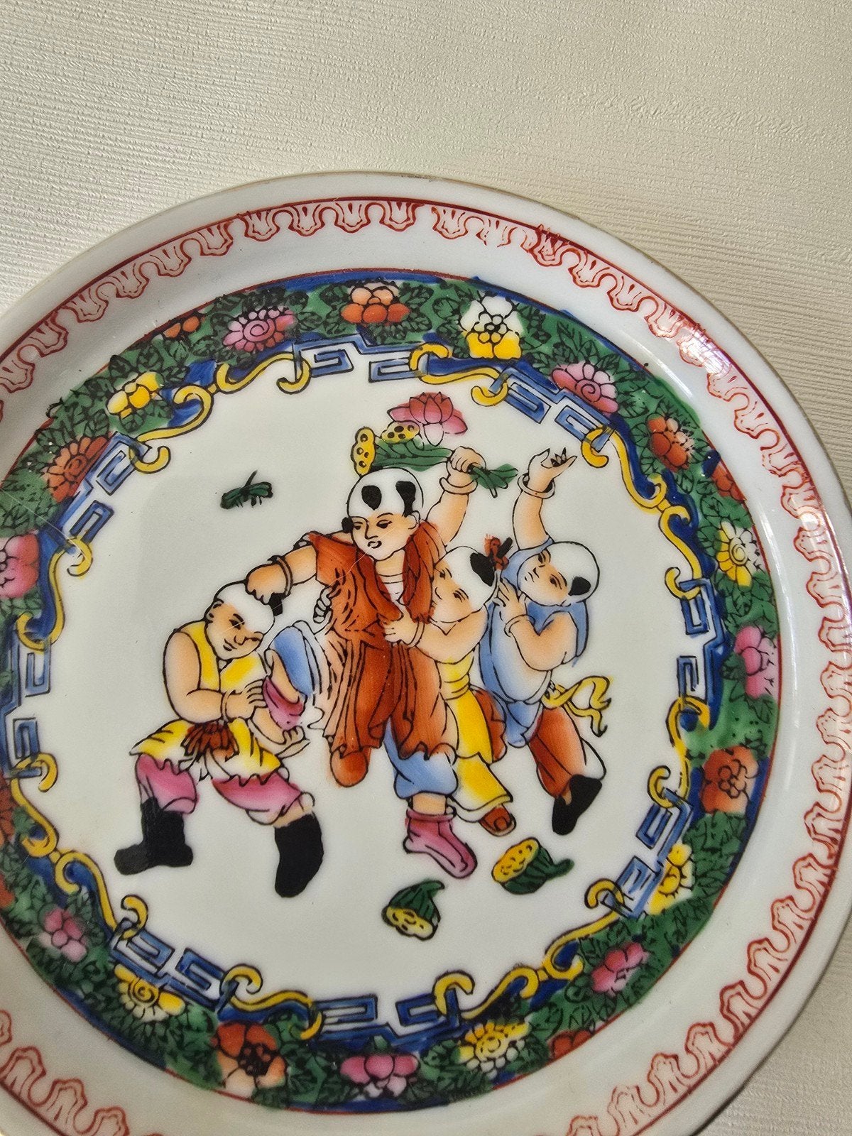 Decoratief Chinees bordje met spelende kinderen, Ophalen of Verzenden