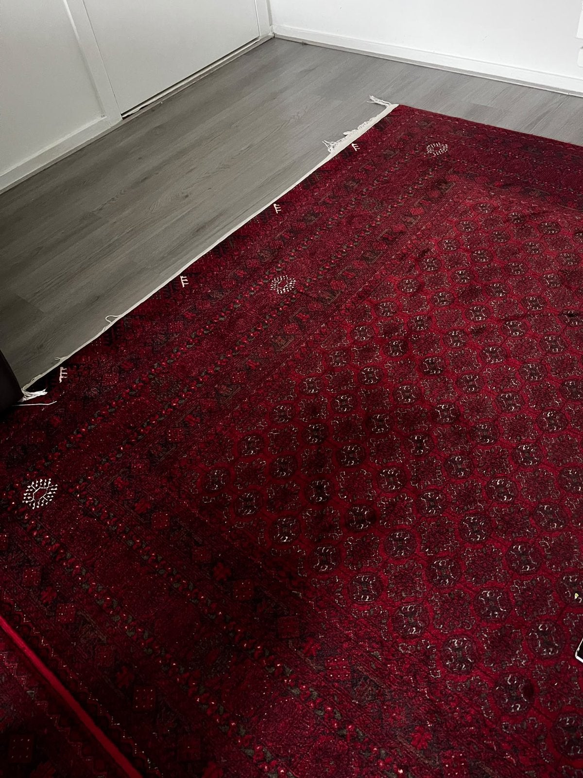 2 x Prachtig Afghan Mori tapijt - Handgeknoopt rood kleed, 200 cm of meer, Ophalen of Verzenden, Zo goed als nieuw, 200 cm of meer