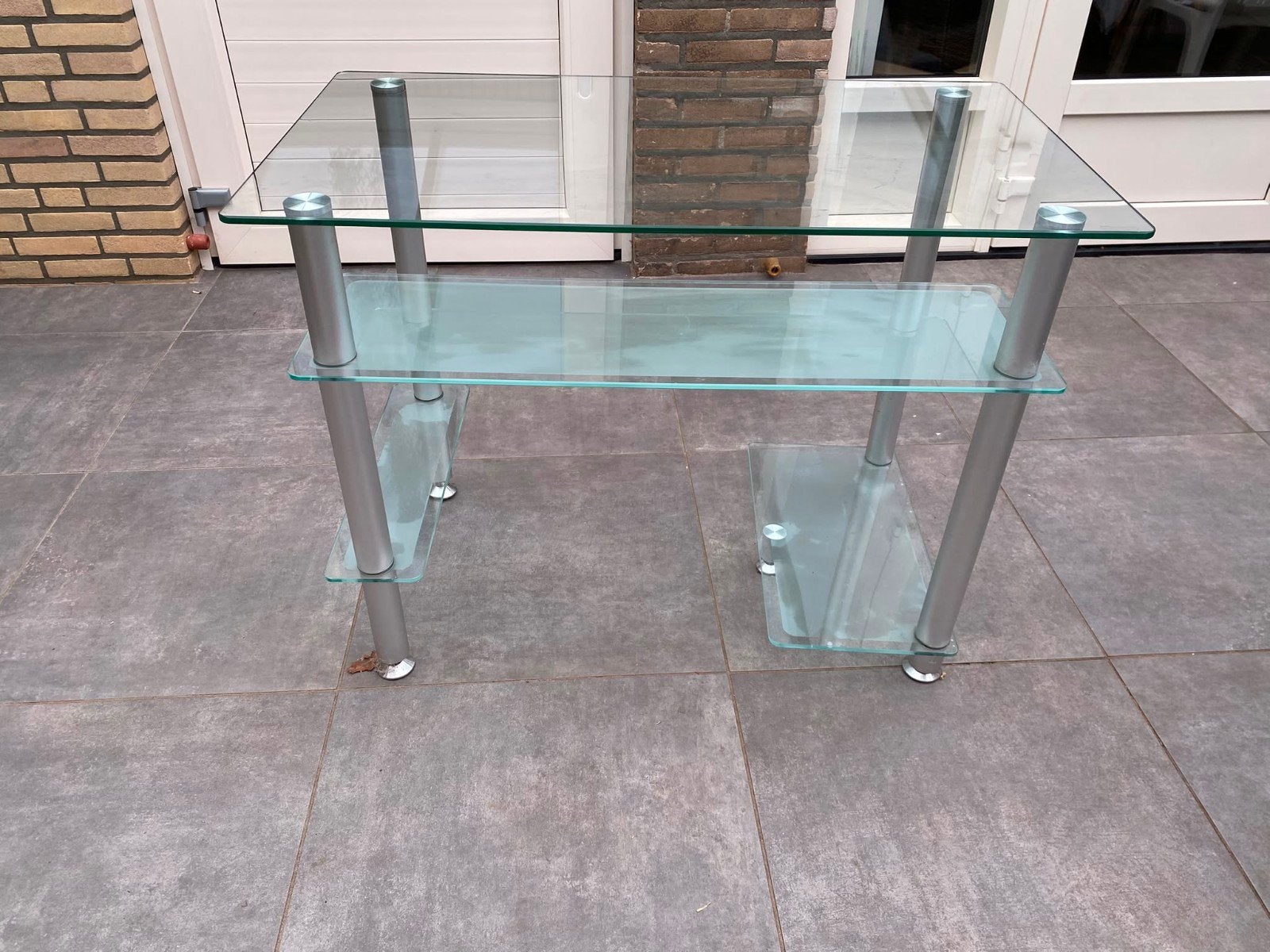 Glazen bureau, Ophalen, 25 tot 50 cm, Rechthoekig