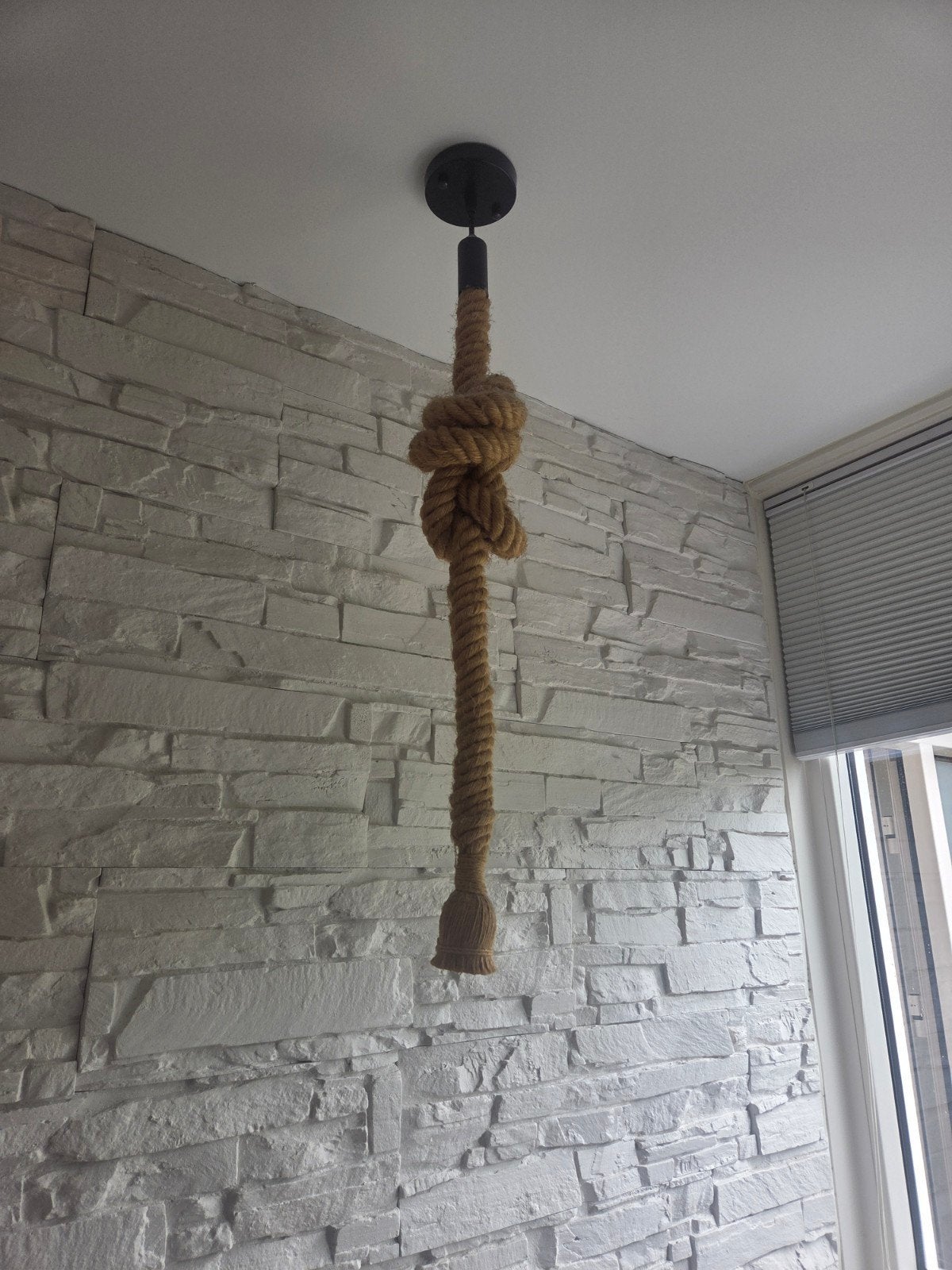 4 hang lampen touw, Ophalen, Gebruikt, Overige materialen
