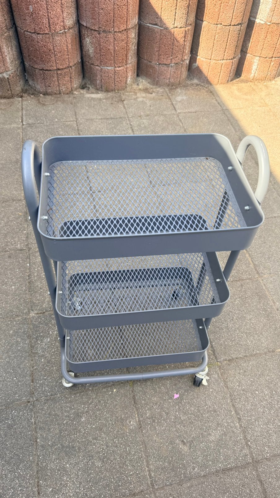 Trolley metalen roltafel, Ophalen, Zo goed als nieuw, Metaal