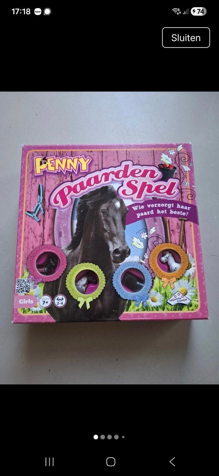 Penny Paarden Spel - Gezelschapsspel voor paardenliefhebbers, Drie of vier spelers, Ophalen of Verzenden, Gebruikt, Identity Games