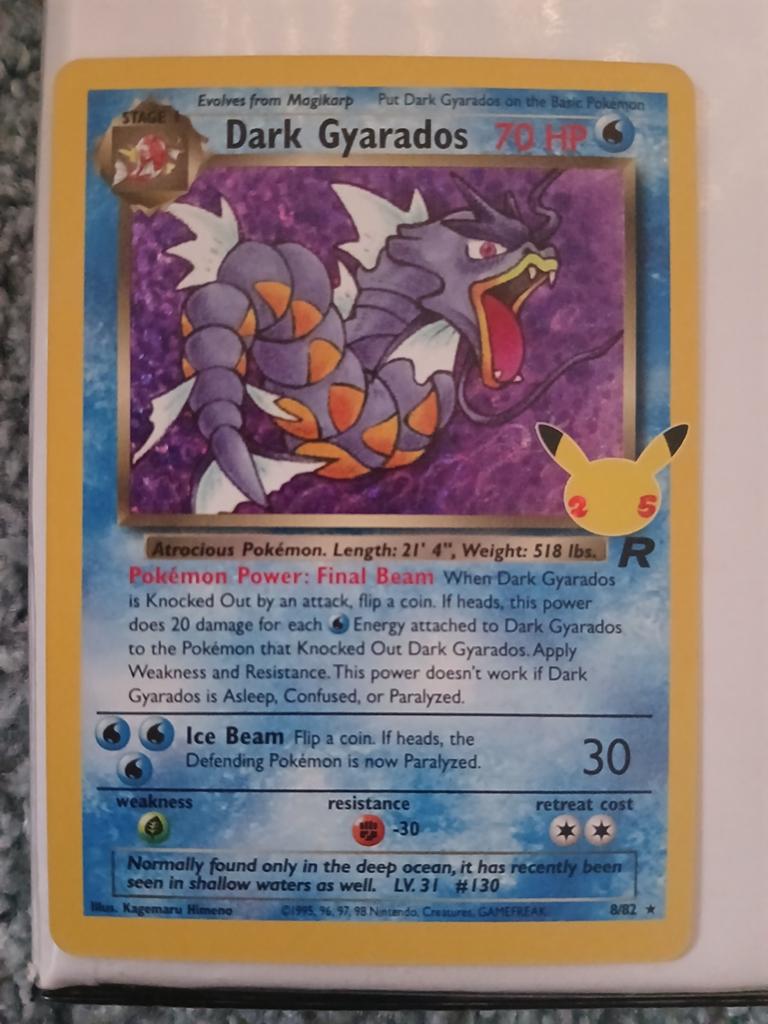 Dark Gyarados 8/82 Pokemon Kaart, Hobby en Vrije tijd, Verzamelkaartspellen | Pokémon, Ophalen of Verzenden, Gebruikt, Losse kaart