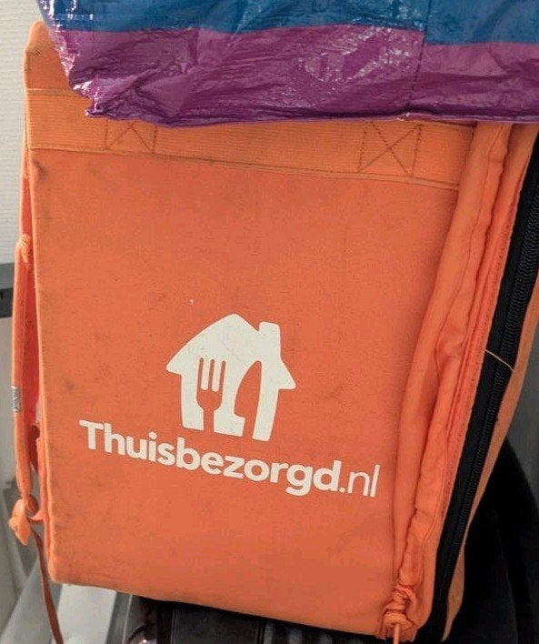 Thuisbezorgd bezorgtas - Oranje, Fietsen en Brommers, Verzenden, Gebruikt, Thuisbezorgd