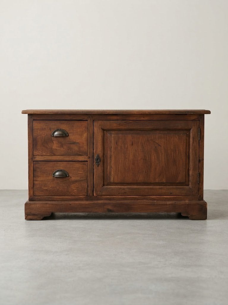 Massief houten(eiken) kastje., Antiek en Kunst, Ophalen