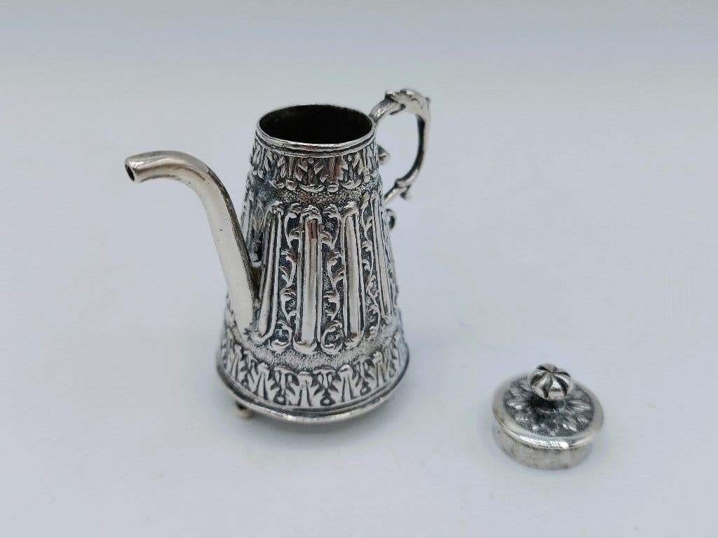 Zilveren miniatuur koffiekan, P. van Somerwil I, ca. 1730, Antiek en Kunst, Verzenden, Zilver