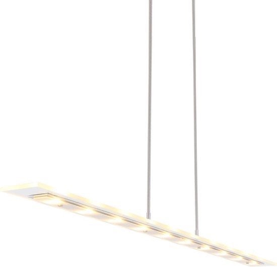Design hanglamp - Steinhauer 7899st, LED - RVS/staal/glas, Ophalen of Verzenden, Zo goed als nieuw, Glas