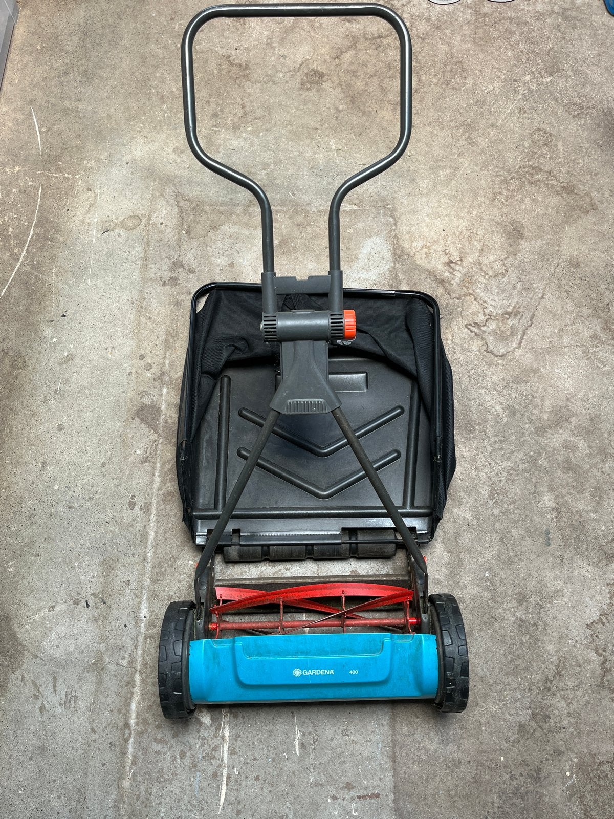 Gardena 400 kooimesmaaier, Ophalen, Gebruikt, Handgrasmaaier, Opvangbak