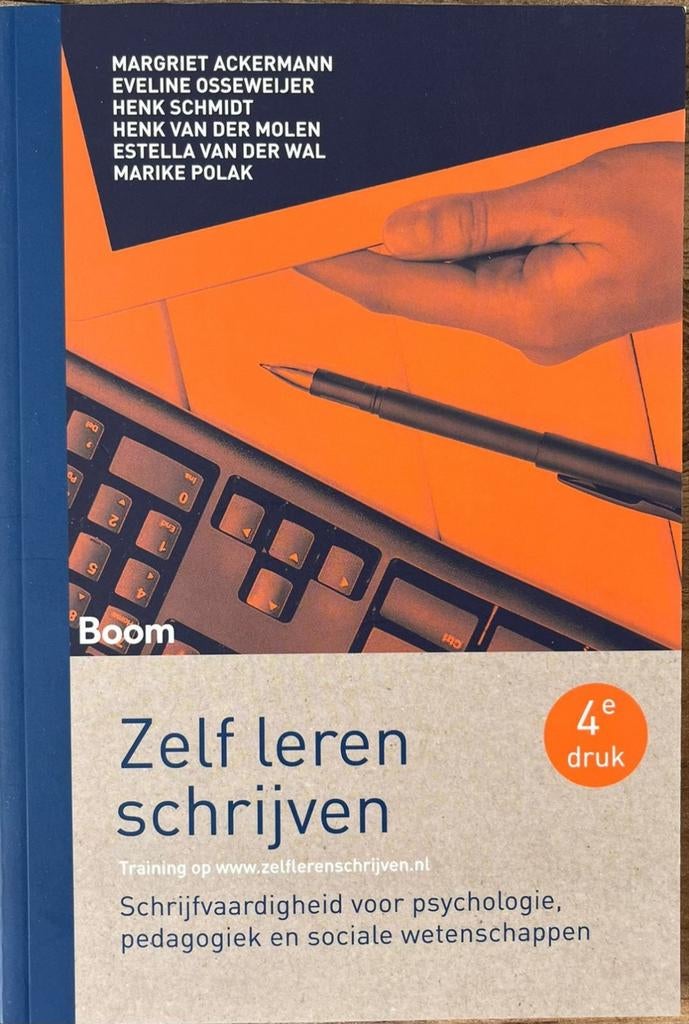 Zelf leren schrijven Schrijfvaardigheid, Boeken, Studieboeken en Cursussen, Gelezen, Gamma, Margriet Ackermann, Eveline Osseweijer, Henk Schmidt