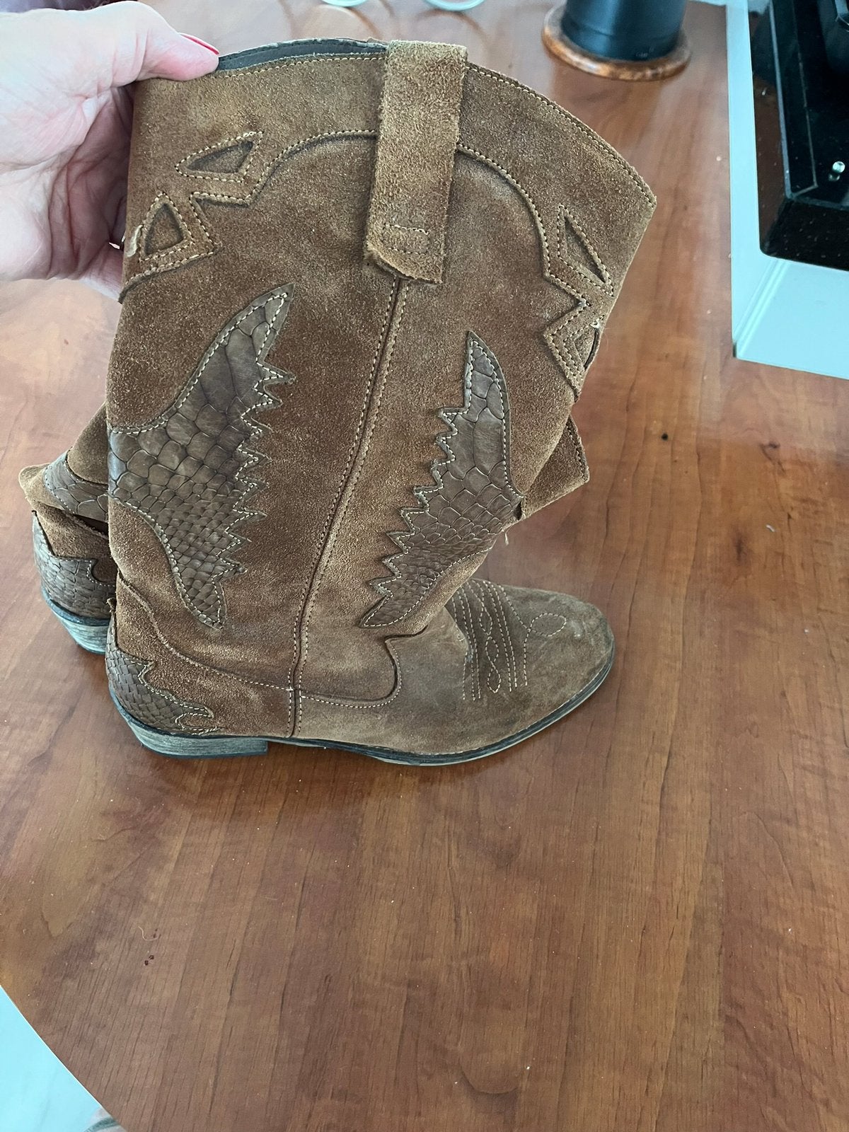 Laarzen (cowboy), Kleding | Dames, Schoenen, Bruin, Lage of Enkellaarzen, Ophalen of Verzenden, Gedragen