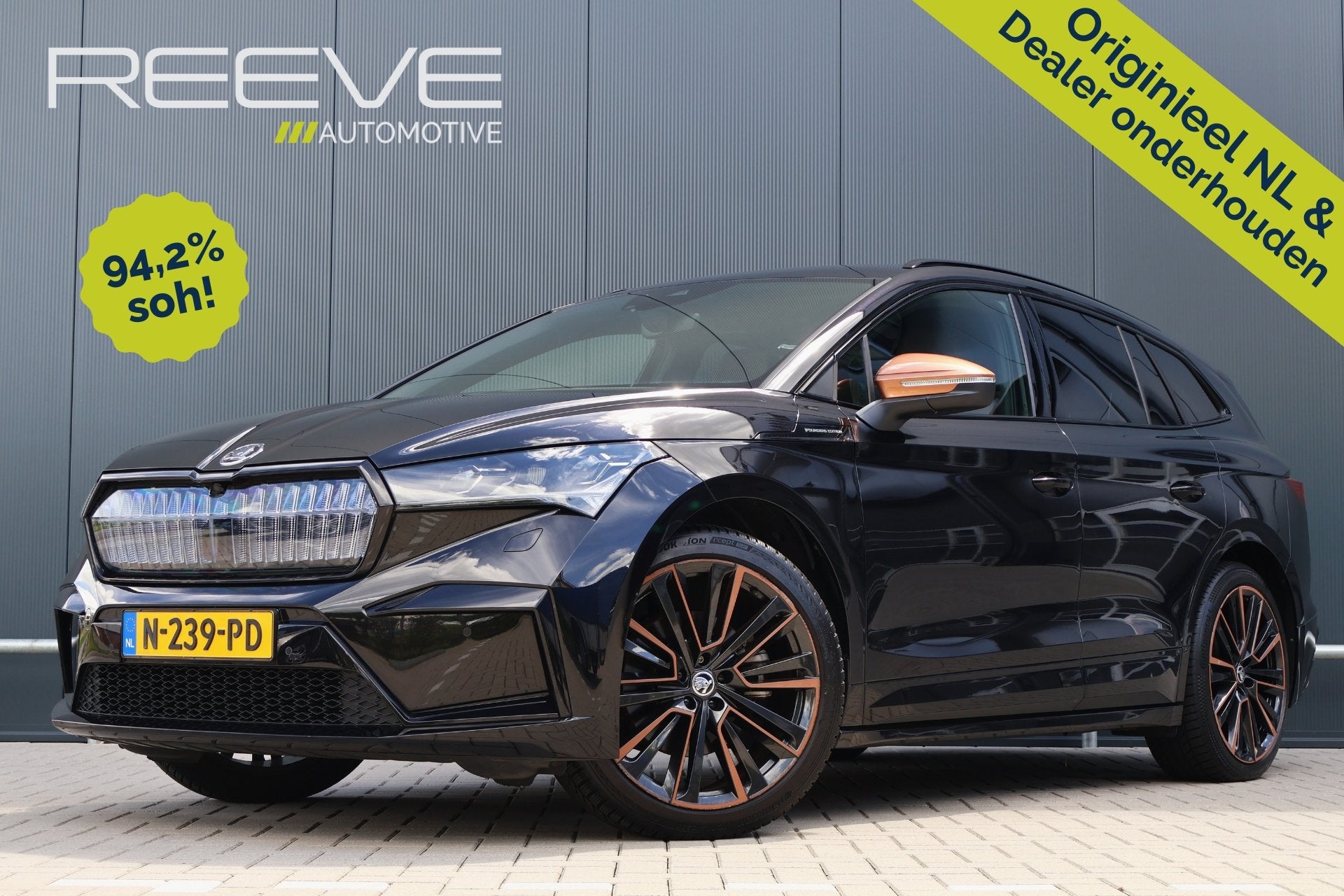 Skoda Enyaq iV 60 Founders Edition Black 94,2% soh! | Sportl, Automaat, Achterwielaandrijving, Gebruikt, Huisgarantie