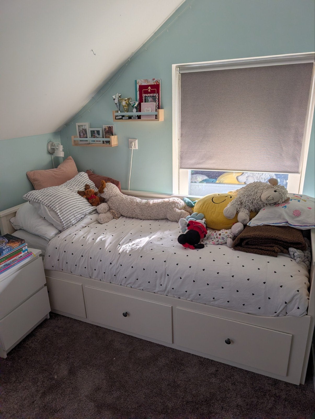 Bedbank Ikea Hemnes GRATIS, Ophalen, Gebruikt, Eenpersoons, Wit