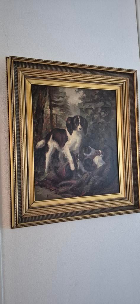 Groot Honden schilderij van Jan Hovener, Antiek en Kunst, Kunst | Schilderijen | Klassiek, Ophalen