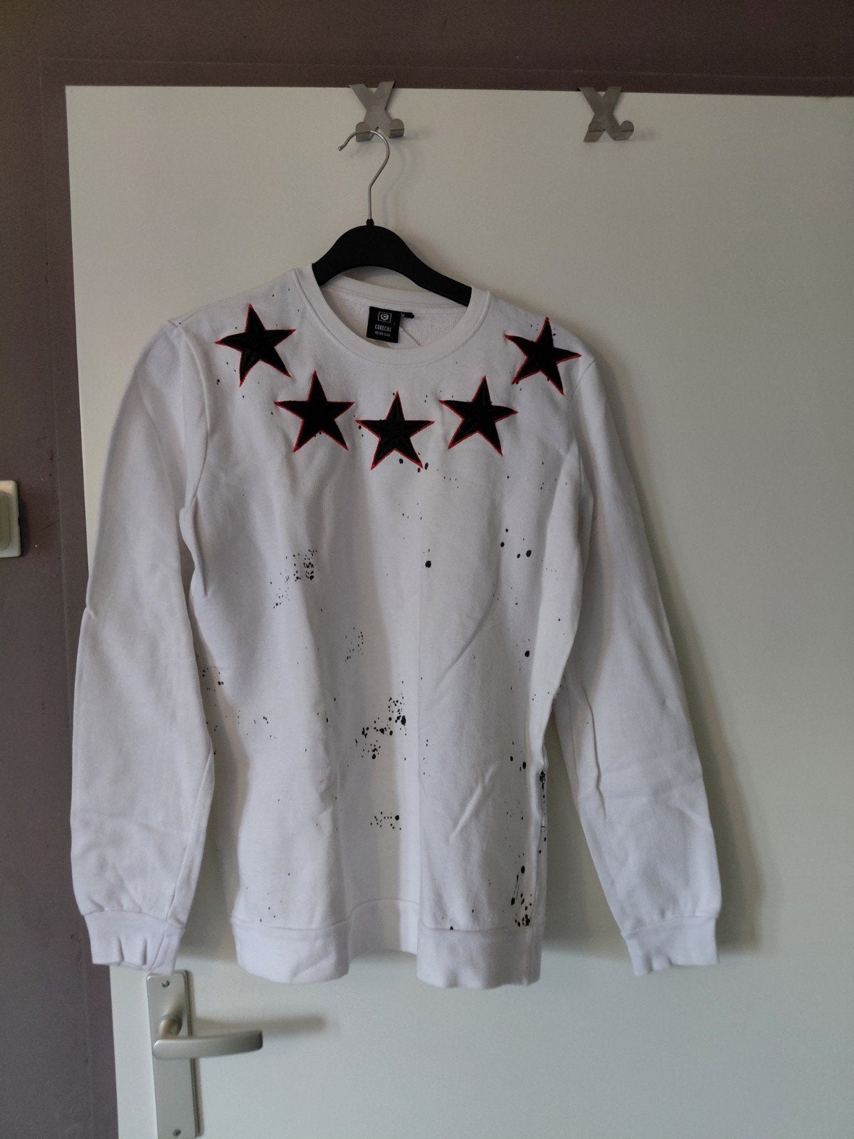 Coolcat sweater met sterren en spetters - Maat S, Kleding | Heren, Wit, Ophalen of Verzenden, Maat 46 (S) of kleiner, Coolcat