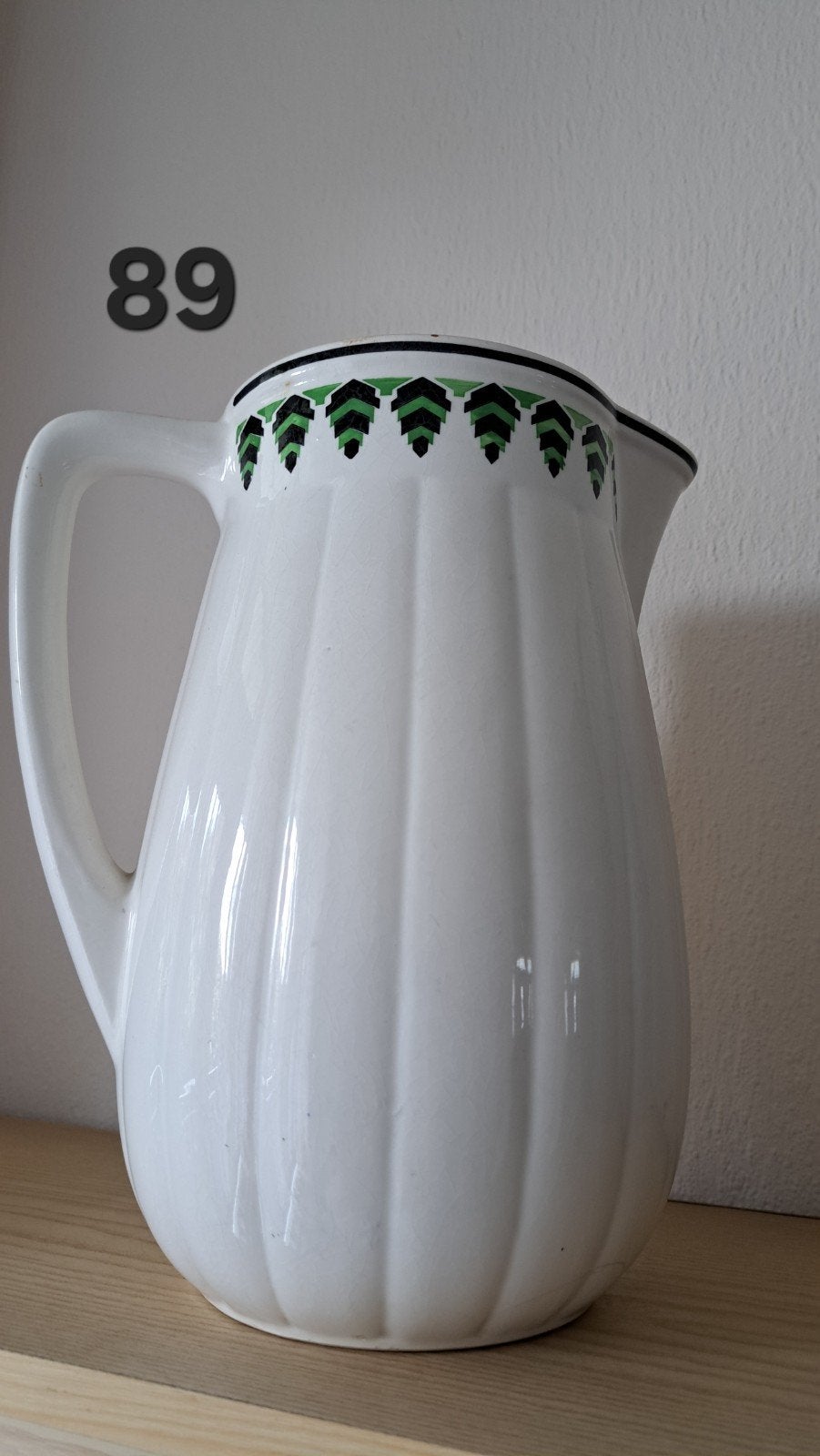 Vintage Paula St.AG 1057 Keramische Kan - Groen/Zwart, Ophalen of Verzenden