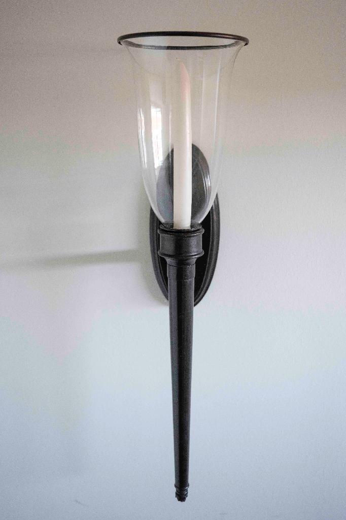 decoratieve hangende metaal/glas kaarshouder, Ophalen