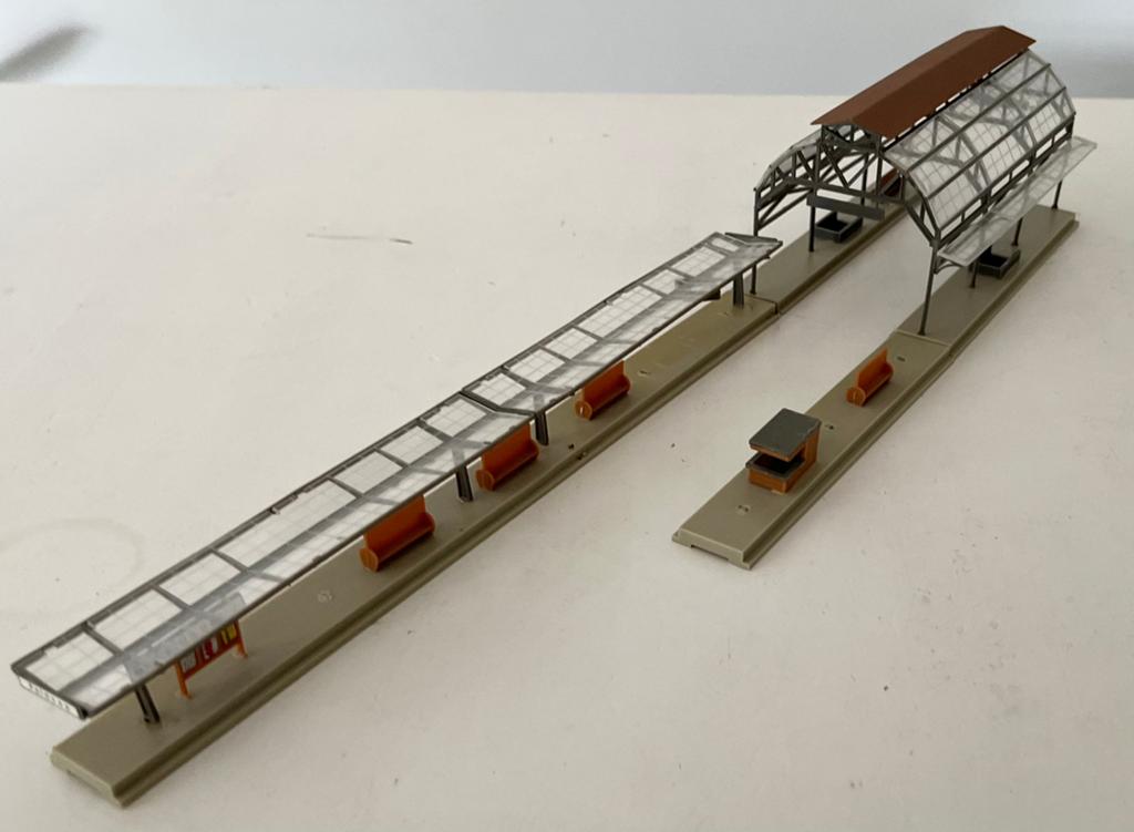 Perron station N 1:160 bouwpakket, Overige merken, Gebruikt, Gelijkstroom of Wisselstroom, Brug, Tunnel of Gebouw