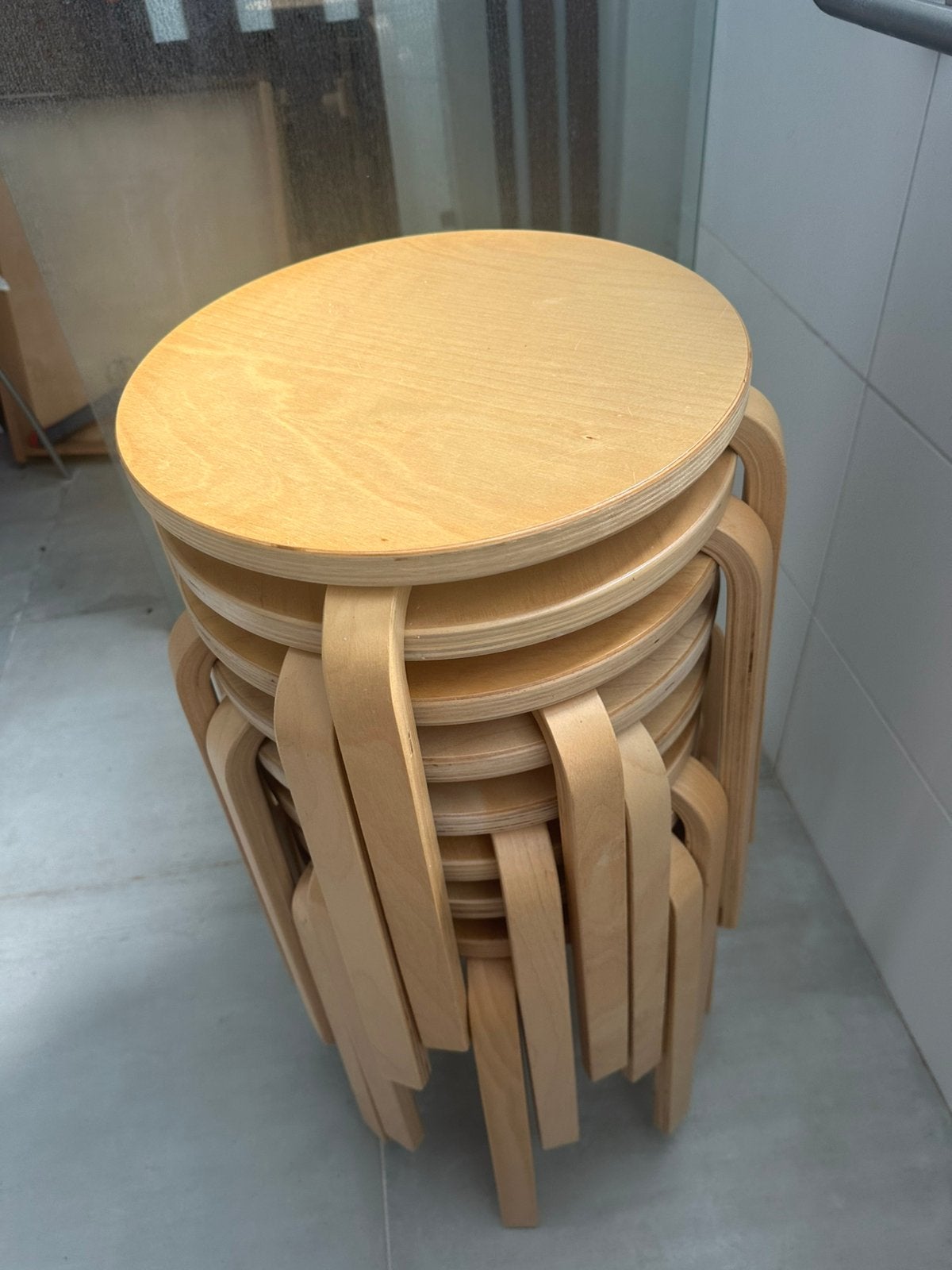 Ikea frosta krukjes 8 stuks alvar aalto stijl vintage, Ophalen of Verzenden, Zo goed als nieuw, Hout