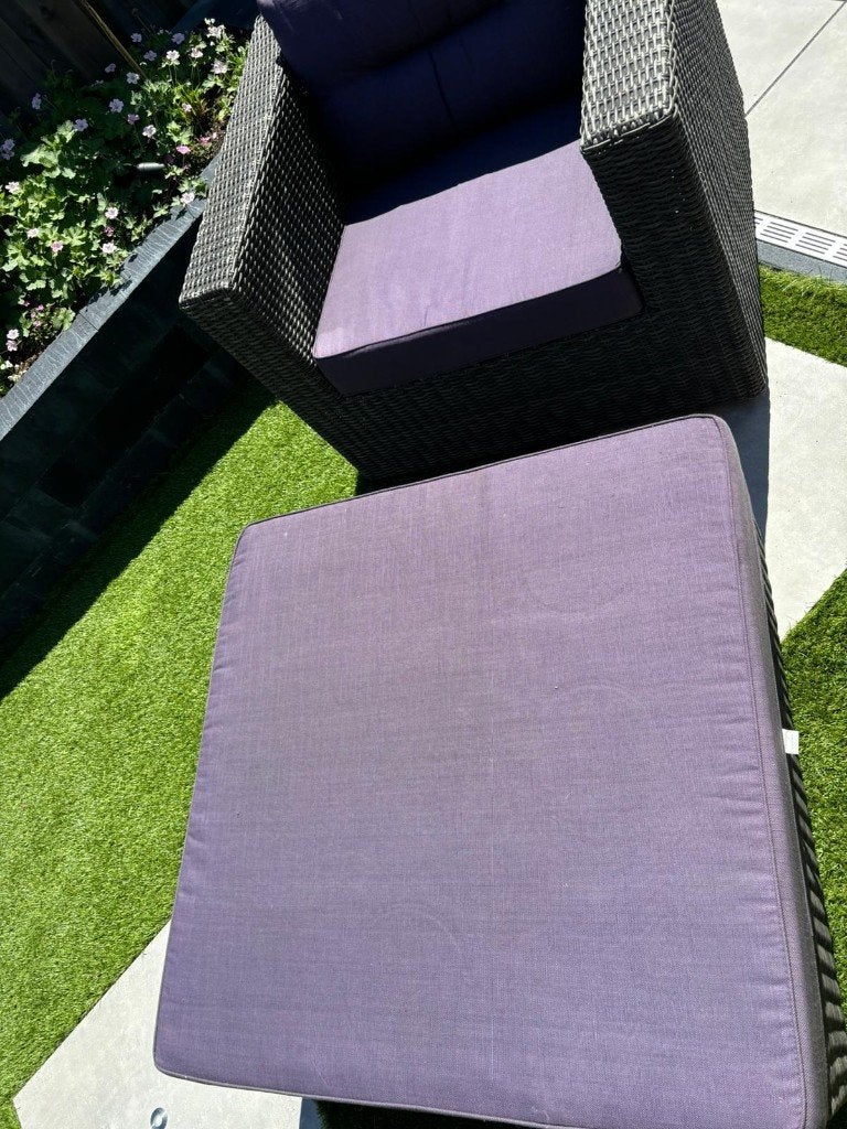 Lounge bank compleet met hooker van merk Belliagio, Tuin en Terras, Tuinstoelen, Ophalen, Zo goed als nieuw, Kunststof