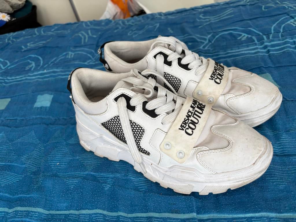 Originele Versace heren schoenen maat 41/42, Ophalen of Verzenden, Gedragen, Wit, Sneakers of Gympen