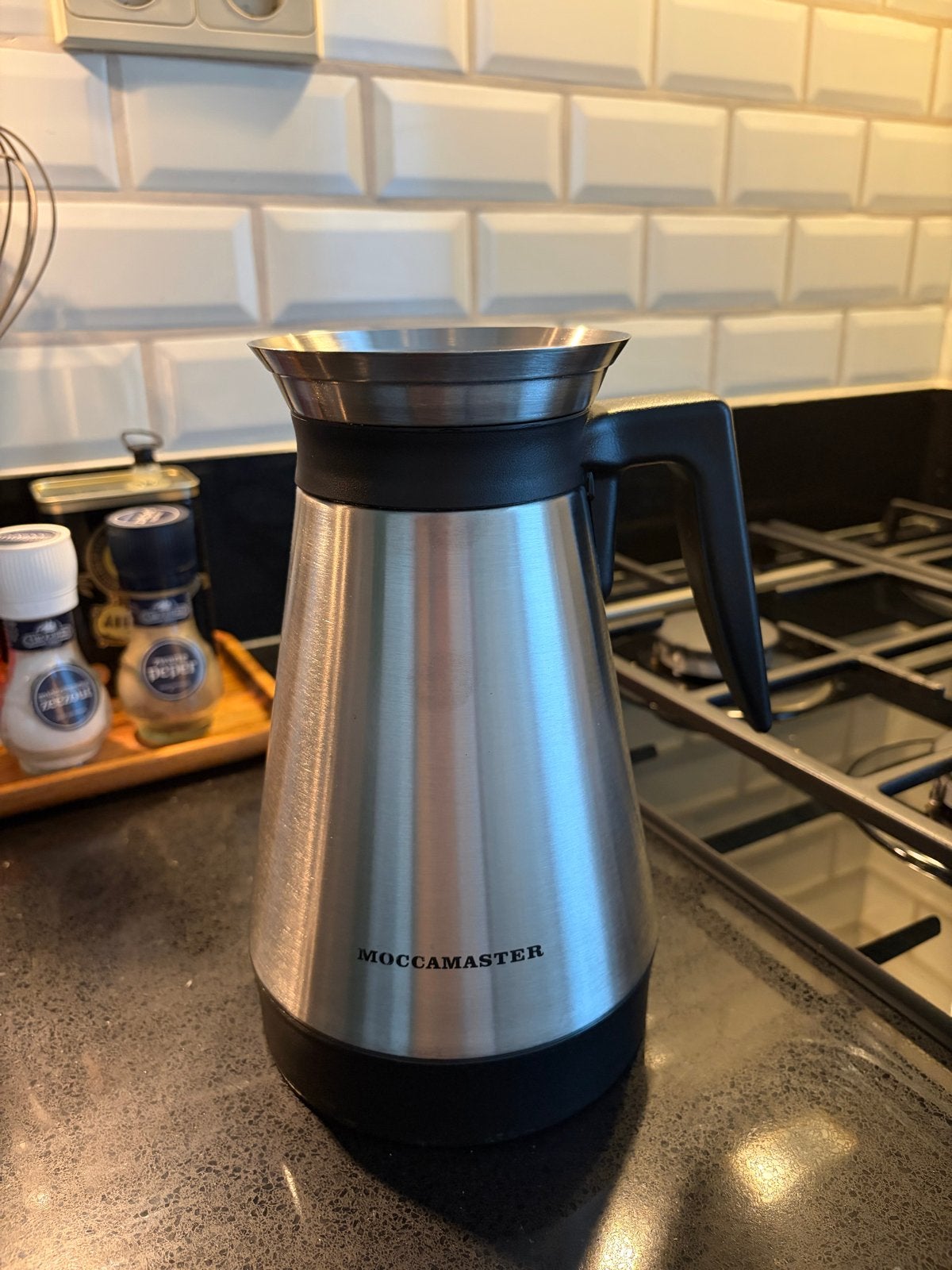Moccamaster Thermoskan - Zo goed als nieuw, Witgoed en Apparatuur, Koffiezetapparaten, Overige modellen, Overige typen, 10 kopjes of meer